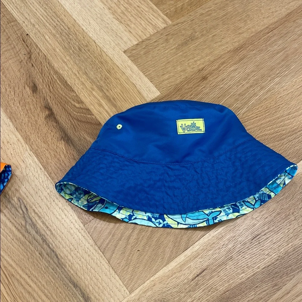 Lot of Two Reversible Swim Bucket Hats